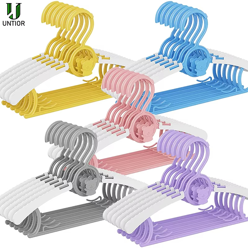 Baby Clothing Hanging Rack - 10 パック滑り止めベビー服ハンガー調節可能な収納子供服収納ラック衣類を整理するワードローブコートラック