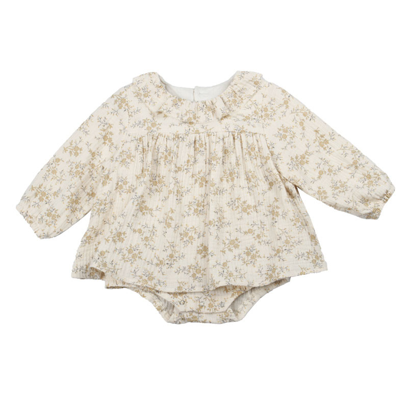 女の赤ちゃんの花のドレス、オーガニックコットン、新生児ロンパ - Baby Clothing Organic のレビューと価格
