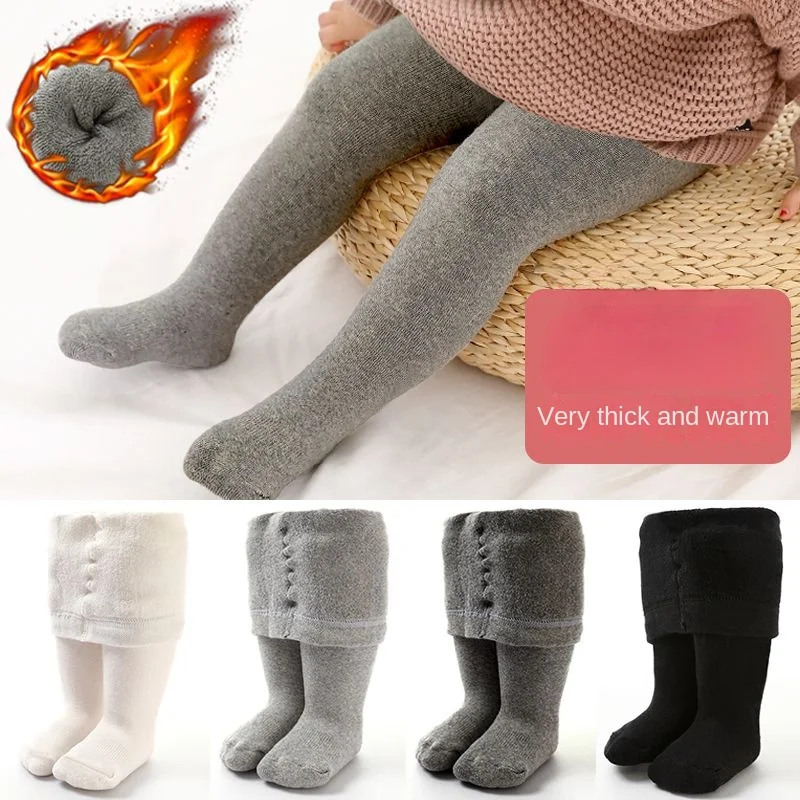 ベビータイツ冬秋無地ソフト綿厚く暖かい女の赤ちゃんタイツ新生 - Baby Clothing Dividers のレビューと価格